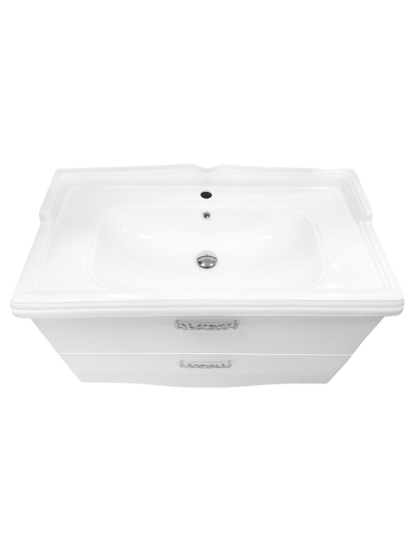 Мебель для ванной комнаты Comforty Монако 100 напольная, белый глянец