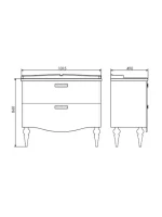Мебель для ванной комнаты Comforty Монако 100 напольная, белый глянец
