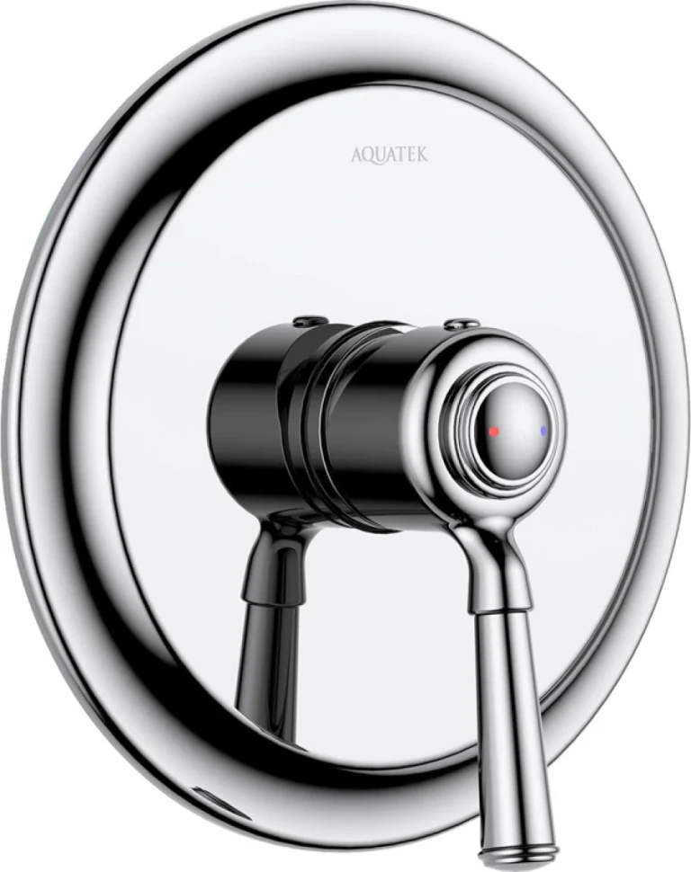 Встраиваемый смеситель для душа и ванны AQUATEK Классик AQ1566CR С ВНУТРЕННЕЙ ЧАСТЬЮ, хром