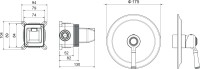 Встраиваемый смеситель для душа и ванны AQUATEK Классик AQ1566CR С ВНУТРЕННЕЙ ЧАСТЬЮ, хром