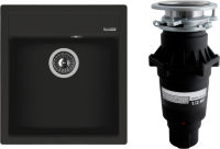 Комплект Мойка Florentina Липси 460 антрацит + Измельчитель Bone Crusher BC 810-SL Slim Line