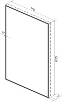 Зеркало Wellsee 7 Rays’ Spectrum 70х120 черное матовое