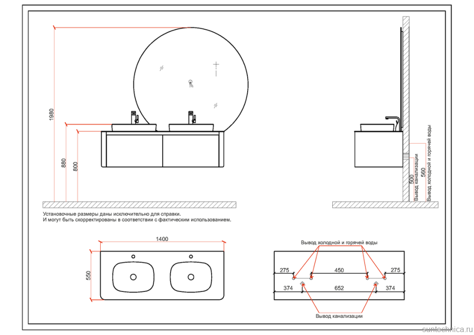 Тумба с раковиной Black&White 160 подвесная, глянцевая серая, две раковины