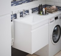 Тумба с раковиной Corozo Альтаир 120, подвесная, под стиральную машину L