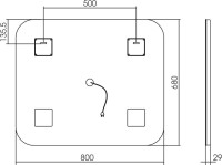 Зеркало Mixline Стив с подсветкой