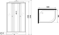 Душевая кабина Niagara Eco E120/80/13L/TN 120х80 см
