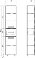 Шкаф пенал для ванной Vigo Plaza 40
