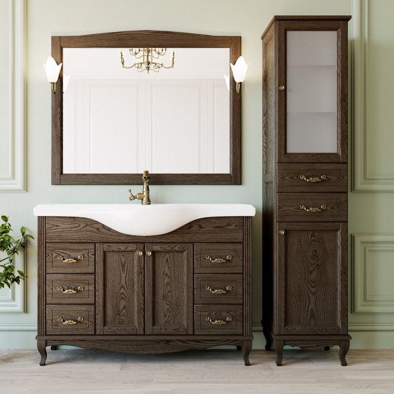 Мебель для ванной комнаты ValenHouse Эллина 120 кальяри, фурнитура бронза