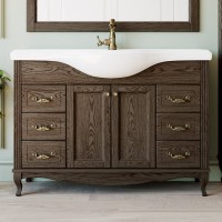 Мебель для ванной комнаты ValenHouse Эллина 120 кальяри, фурнитура бронза