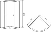 Душевой уголок Agger A01 090MCR/G 90х90, матовое стекло