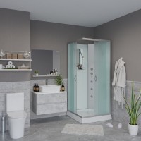 Душевая кабина Niagara Classic NG-1101-14BKG 90х90 см, без крыши, с гидромассажем