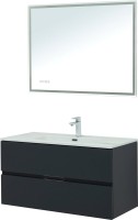 Мебель для ванной комнаты Aquanet Алвита new 100 подвесная, антрацит, с ящиками