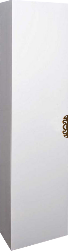 Шкаф-пенал для ванной Armadi Art NeoArt белый с ручкой Ajur золото