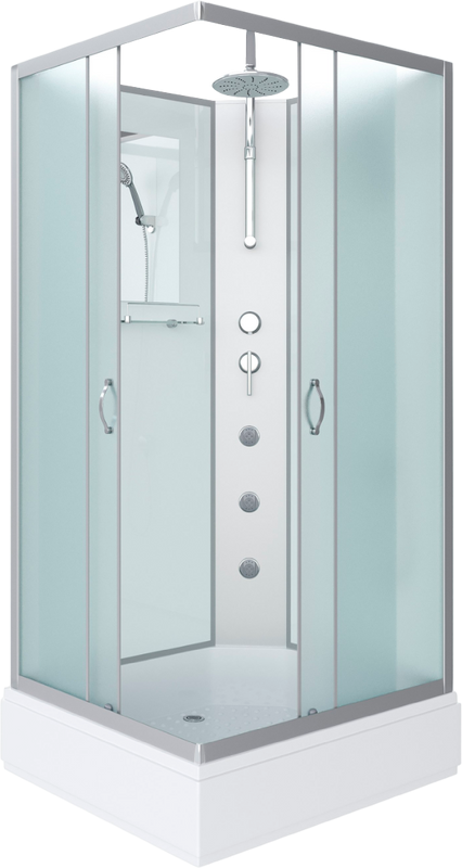 Душевая кабина Niagara Classic NG-33984-14QBKTG 90х80 см, без крыши, с гидромассажем и тропическим душем