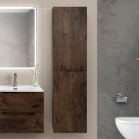 Шкаф пенал для ванной BelBagno Etna 40 R rovere moro