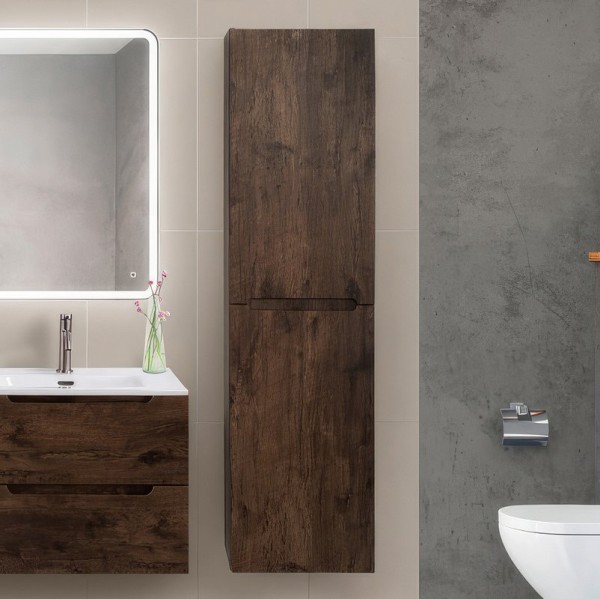 Шкаф пенал для ванной BelBagno Etna 40 R rovere moro