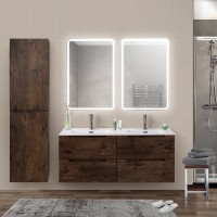 Шкаф пенал для ванной BelBagno Etna 40 R rovere moro