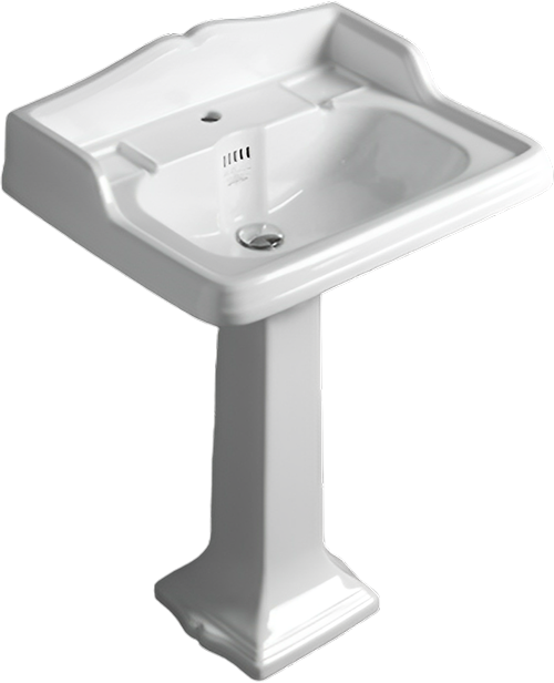 Раковина Simas Arcade AR824bi*1 1 отверстие под смеситель, с пьедесталом