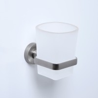 Стакан для ванной Wasserkraft Tauber 64428 настенный, никель, стеклянный