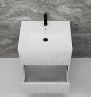 Тумба с раковиной Style Line Стокгольм 60 подвесная, белый рифленый софт