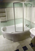Акриловая ванна Ravak Rosa II R 150x105 см, угловая, правая, пристенная, белая, асимметричная, на ножках