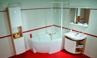 Акриловая ванна Ravak Rosa II R 150x105 см, угловая, правая, пристенная, белая, асимметричная, на ножках