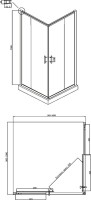 Душевой уголок Ambassador Kingston 14011103 100х100 см Душевой уголок Ambassador Kingston 14011103 100х100 см