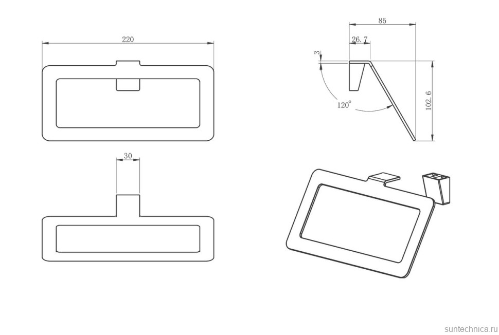 Держатель для полотенец Wonzon & Woghand Eclipse WW-V2201-BG брашированное золото, кольцо