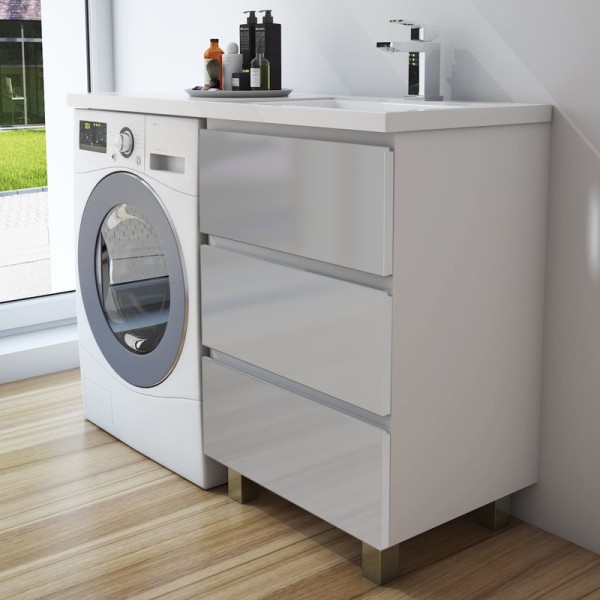 Тумба с раковиной Эстет Dallas Luxe 120 напольная, 3 ящика R