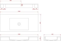 Раковина Armadi Art Flat ST 100 с кронштейнами