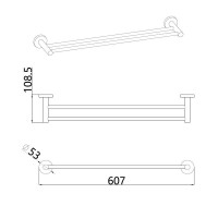Полотенцедержатель AQUAme AQM7205CR Полотенцедержатель AQUAme AQM7205CR