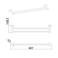 Полотенцедержатель AQUAme AQM7205CR Полотенцедержатель AQUAme AQM7205CR