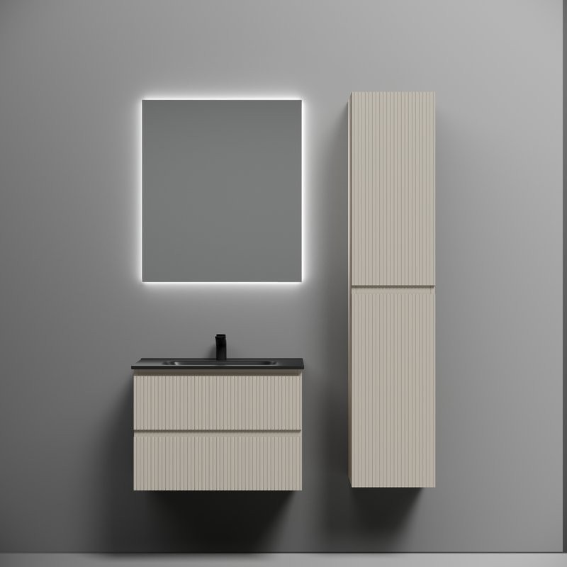 Тумба с раковиной Sancos Snob T 70 beige soft, раковина CN7007MB