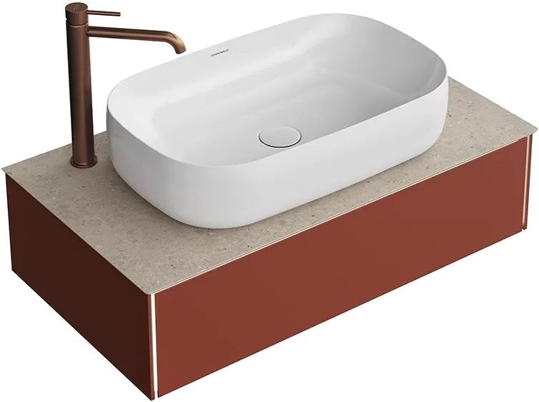 Тумба под раковину без столешницы KERAMA MARAZZI Magica 90 венецианский красный матовый