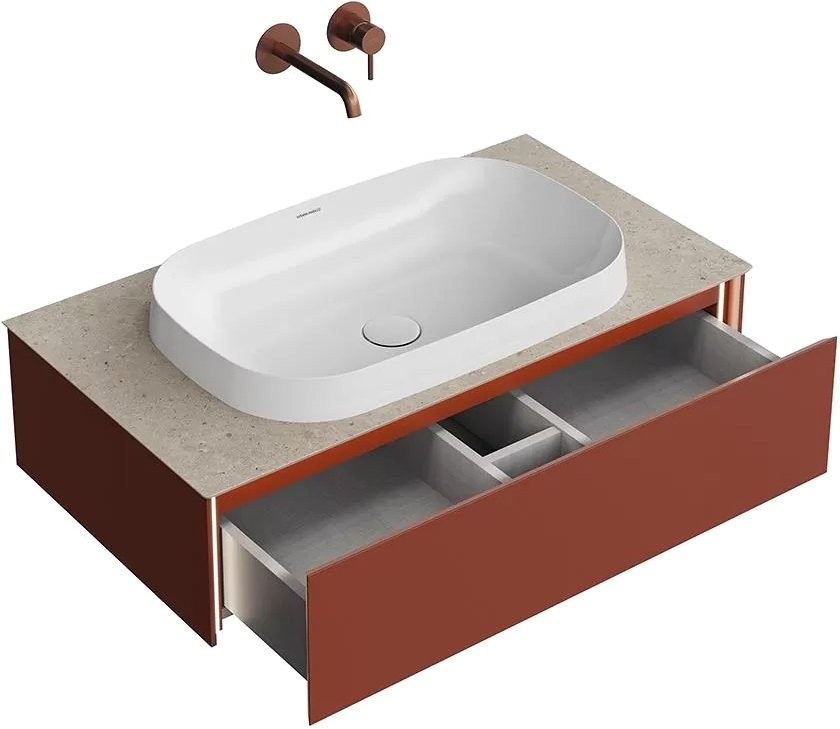 Тумба под раковину без столешницы KERAMA MARAZZI Magica 90 венецианский красный матовый