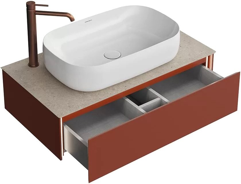 Тумба под раковину без столешницы KERAMA MARAZZI Magica 90 венецианский красный матовый