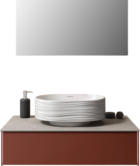 Тумба под раковину без столешницы KERAMA MARAZZI Magica 90 венецианский красный матовый