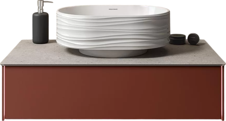 Тумба под раковину без столешницы KERAMA MARAZZI Magica 90 венецианский красный матовый