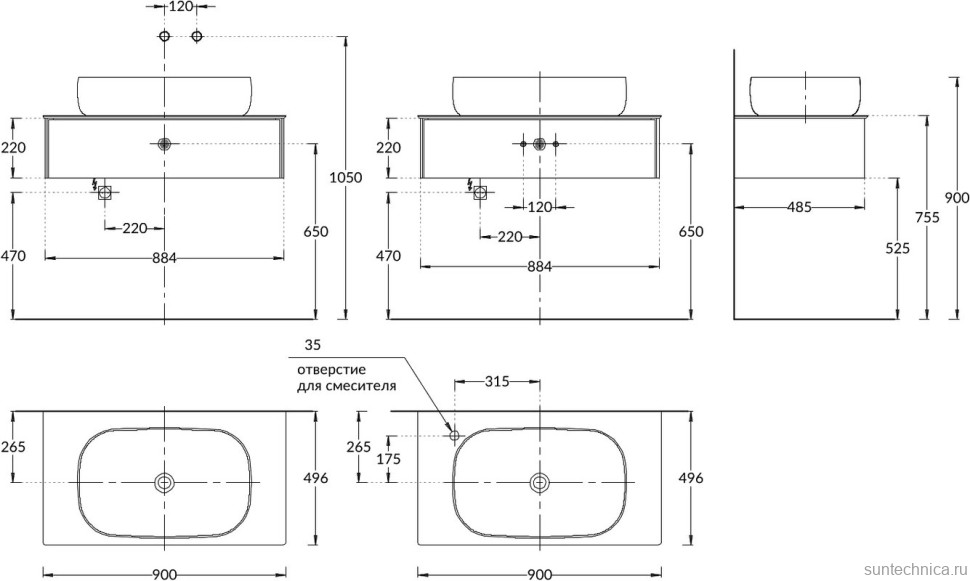 Тумба под раковину без столешницы KERAMA MARAZZI Magica 90 венецианский красный матовый