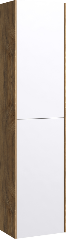 Шкаф пенал для ванной Aqwella 5 stars Mobi 35 дуб балтийский, белый