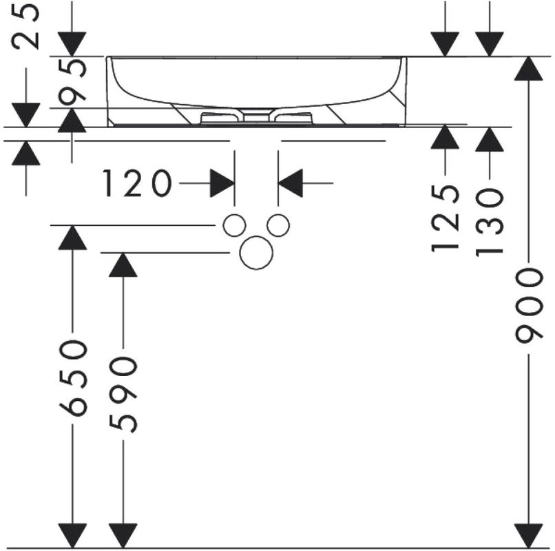 Накладная раковина Hansgrohe Xuniva U 60166450