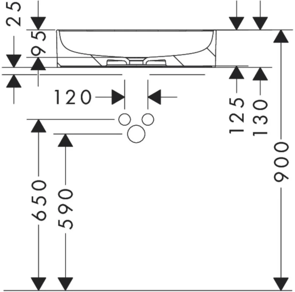 Накладная раковина Hansgrohe Xuniva U 60166450