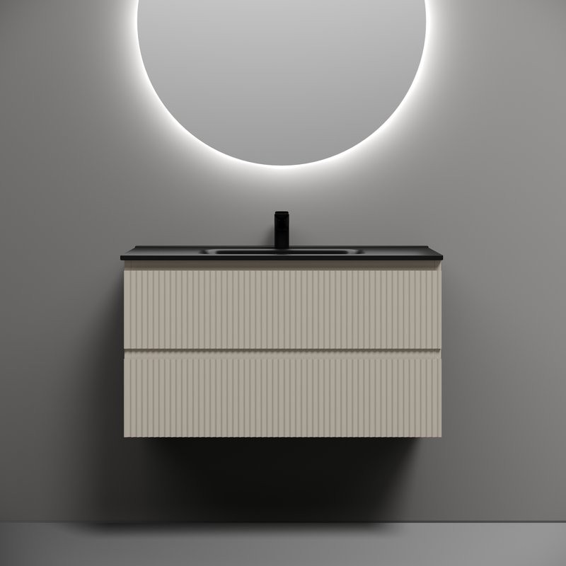 Мебель для ванной комнаты Sancos Snob R 90 beige soft, раковина CN7002MB