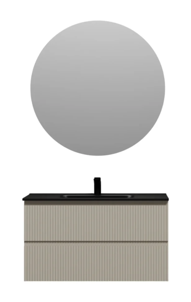 Мебель для ванной комнаты Sancos Snob R 90 beige soft, раковина CN7002MB