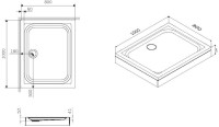 Поддон для душа AM.PM Gem W90T-404-100280W 100x80