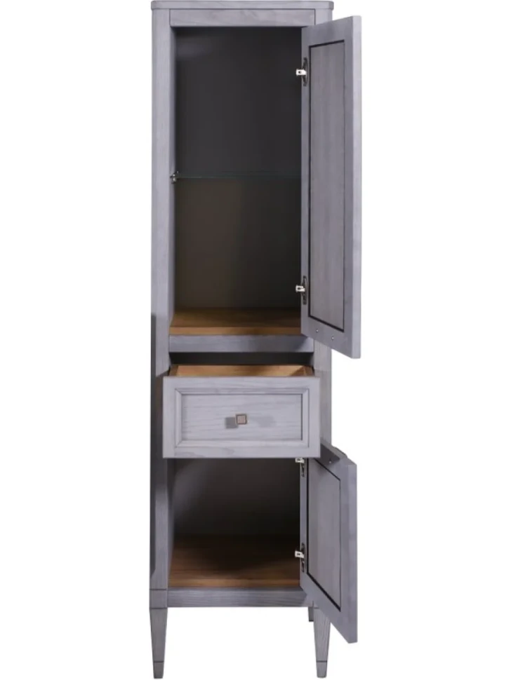 Шкаф пенал для ванной ASB-Woodline Гранда 40 R, серый