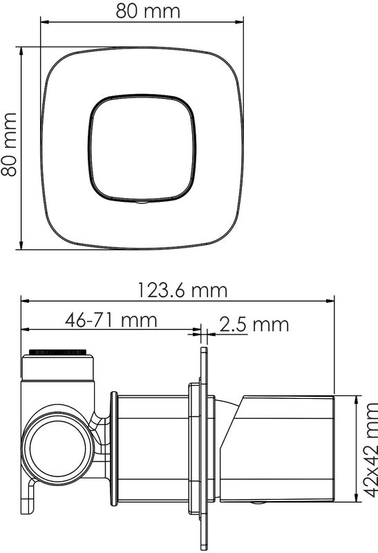 Смеситель для раковины Wasserkraft Nuthe A9151.315 С ВНУТРЕННЕЙ ЧАСТЬЮ, черный