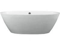 Акриловая ванна BelBagno BB68-1800 180x90 см, отдельностоящая, белая, овальная, с каркасом, со сливом-переливом