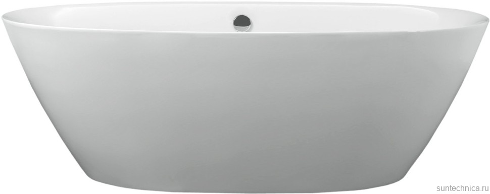 Акриловая ванна BelBagno BB68-1800 180x90 см, отдельностоящая, белая, овальная, с каркасом, со сливом-переливом
