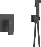 Гигиенический душ AQUATEK Либра AQ1619MB со смесителем, С ВНУТРЕННЕЙ ЧАСТЬЮ, матовый черный